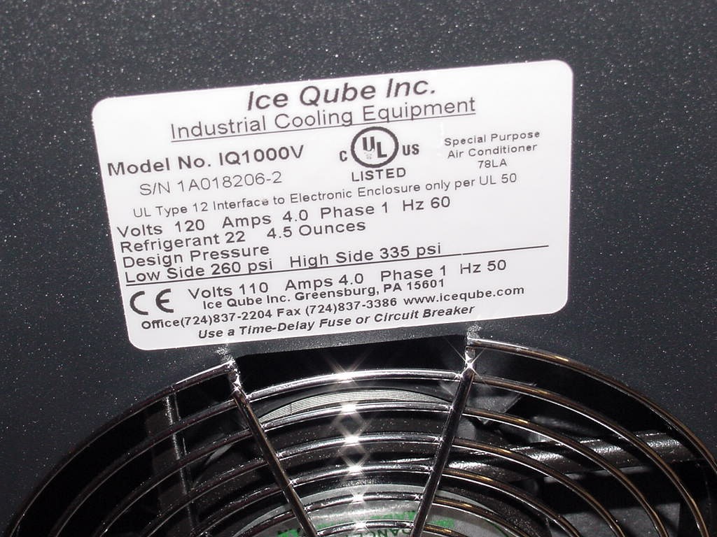 Ice Cube IQ1000V, Vertical-Mount Enclosure Air Conditioner, 1000 BTU/h, 120V AC