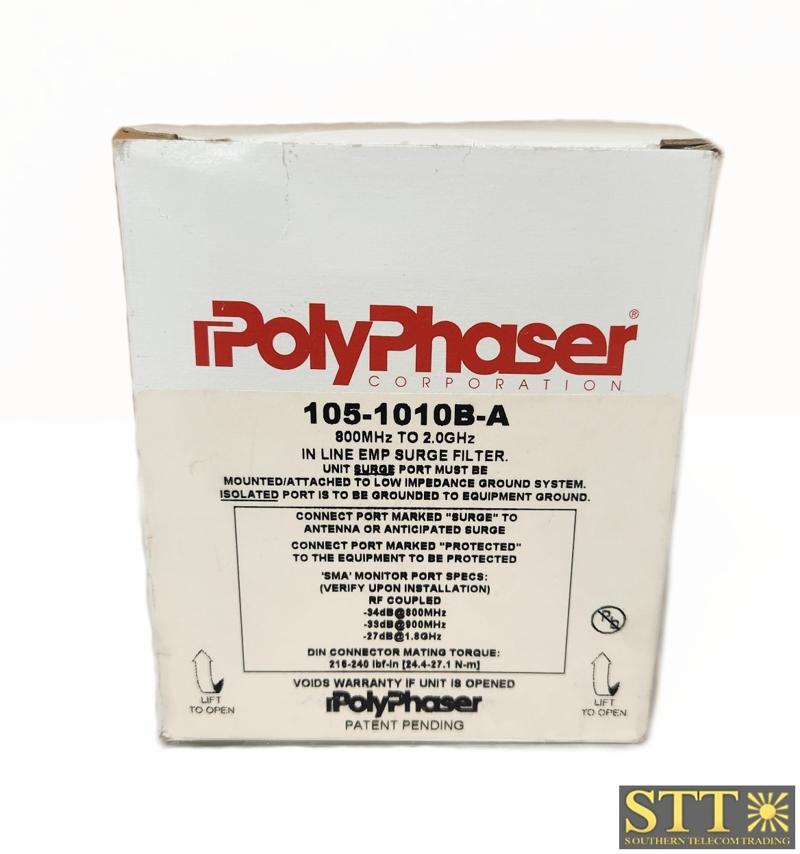 105-1010B-A POLYPHASER IN-LINE SURGE PROTECTOR 800MHZ-2.0GHZ NEW