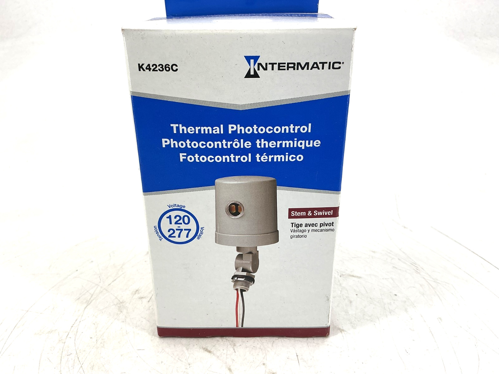 New Sealed Intermatic K4236C Thermal Photocontrol Swivel Mount 15A 120-277VAC