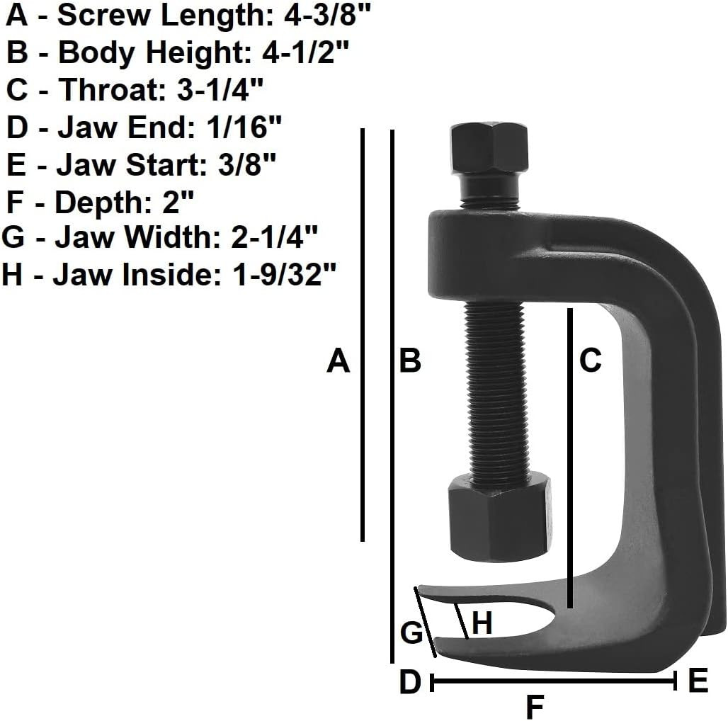 78912 Low Profile Ball Joint Separator, Black