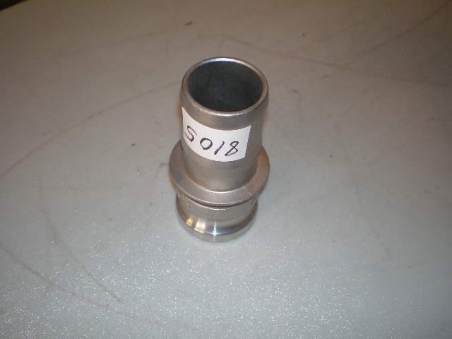 Cam & Lobe Coupling Shank Adapter 2 X 2″OD Hose Adapter 200E 316 S/S (NEW)