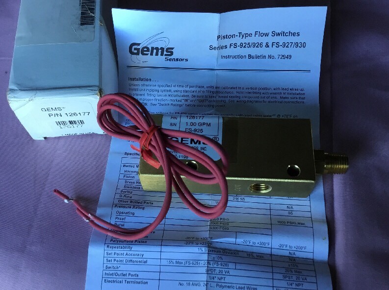 GEMS Flow Switch 126177