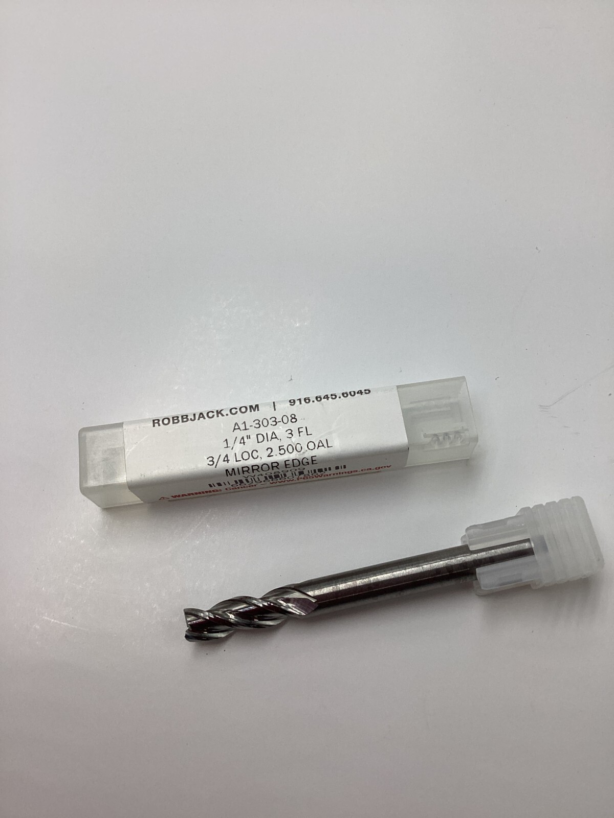 RobbJack 1/4 inch Triple Flute High Performance Upcut Bit 3FL 2.5 OAL A1-303-08