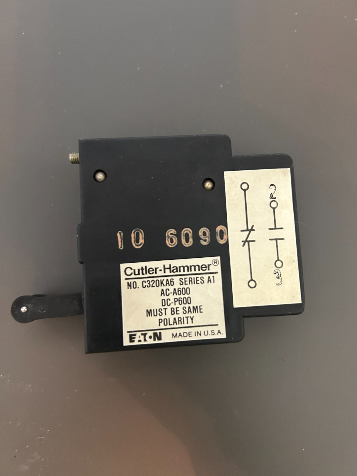 Eaton C320KA6 Nema Size 6-7 Aux Contact 2NO-2NC
