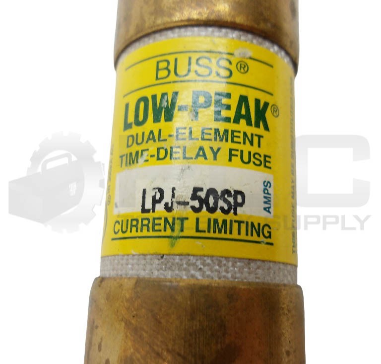 LOT OF 8 BUSSMAN LPJ-50SP DUAL ELEMENT TIME DELAY FUSE 50A TYPE D