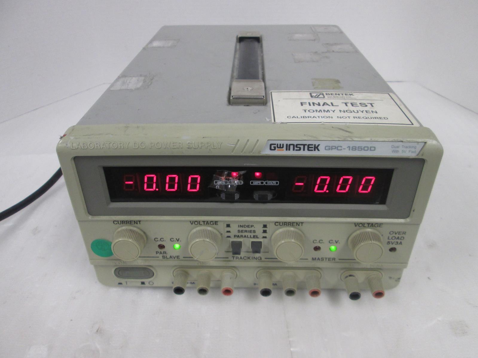 GW INSTEK GPC-18500 LABORATORY DC POWER SUPPLY DUAL TRACKING 5V