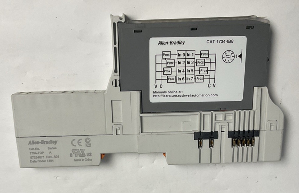 ALLEN BRADLEY 1734-IB8 PLC MODULE SER.D W/1734-TOP BASE SER.A ***LOTOF3***