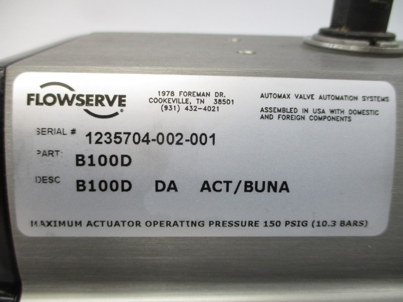 FLOWSERVE B100D B100DDAACT/BUNA 150PSI NSMP