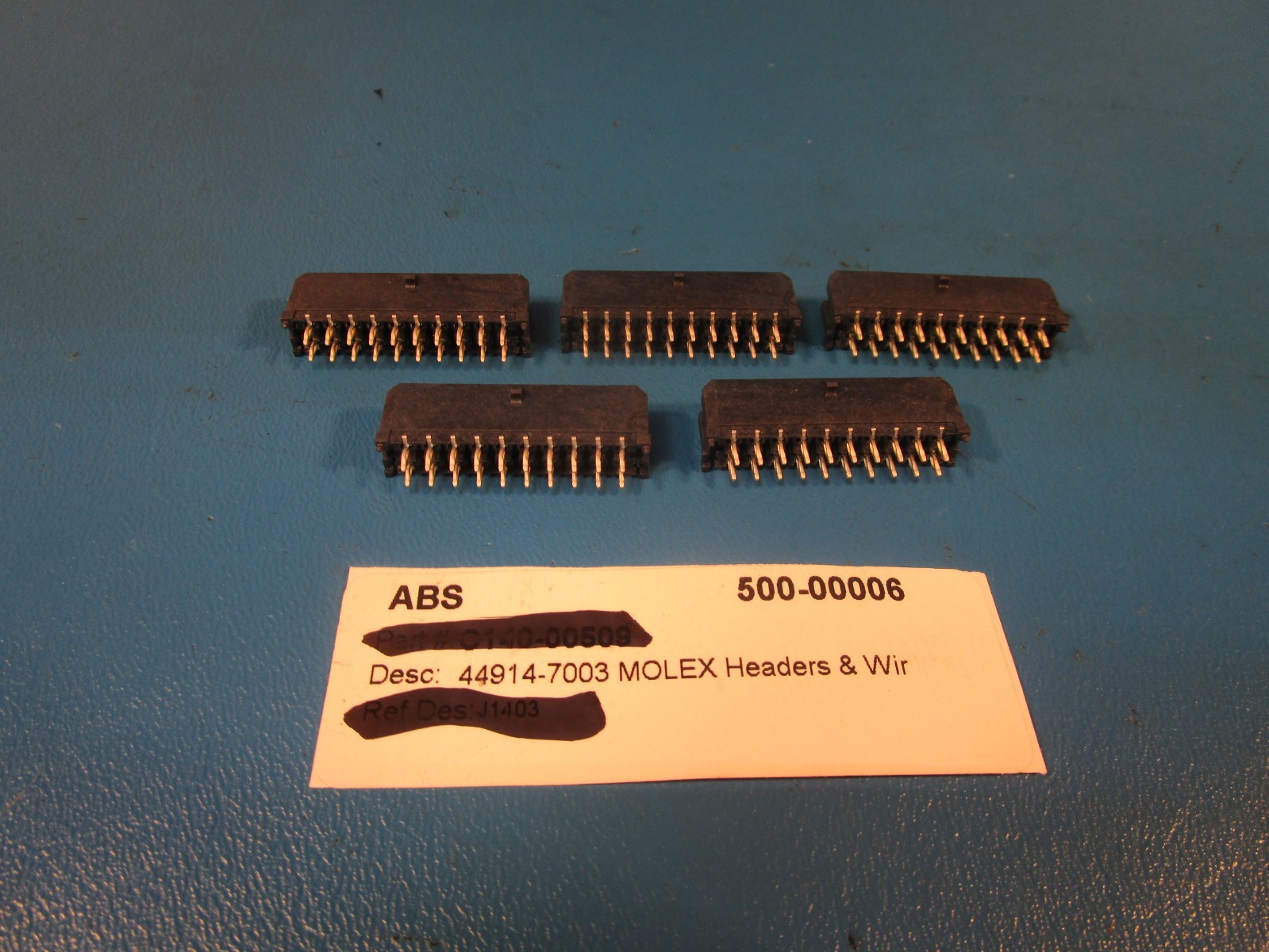 LOT OF 5 Molex 44914-7003, CONN HEADER VERT 20POS 3MM
