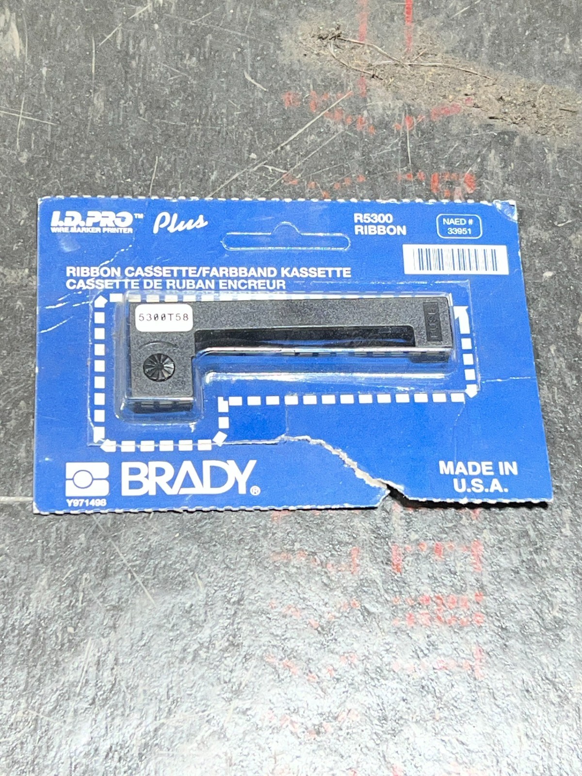 brady r5300 y971498 nos poor packaging