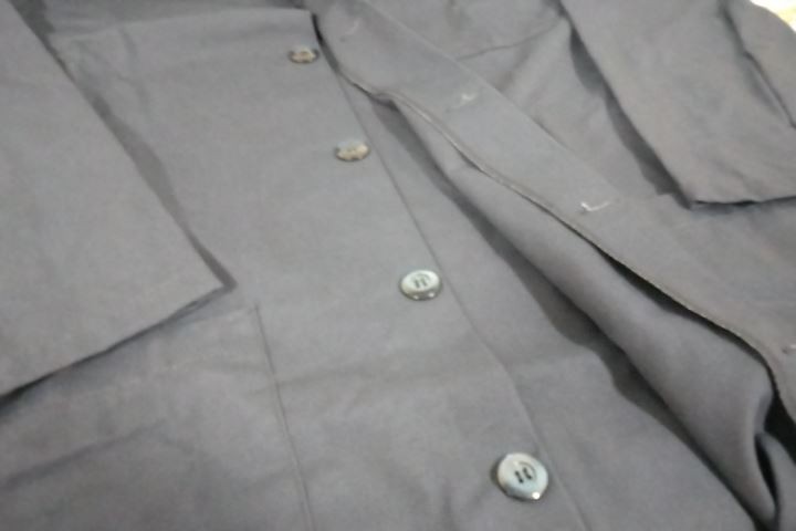 Red Kap KP14NV RG 36 8 Pk Size S Men’s Blue Button Closure Lab Coat