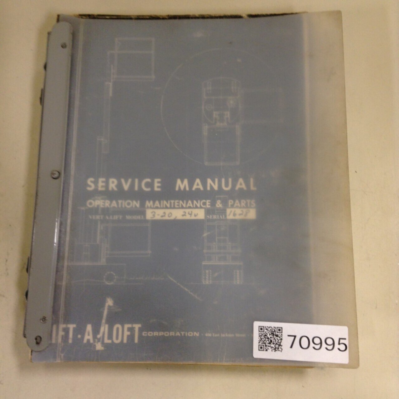 LIFT A LOFT Service Manual 55-24.0 Used #70995