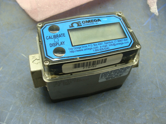 OMEGA FTB792 CALIBRATE DISPLAY, G2S10N09GMA 1″ INDUSTRIAL TURBINE FLOW METER