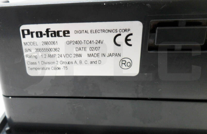 PROFACE GP2400-TC41-24V OPERATOR INTERFACE 7.5″ 2880061 W/ CA3-MBPALL-41 MODULE