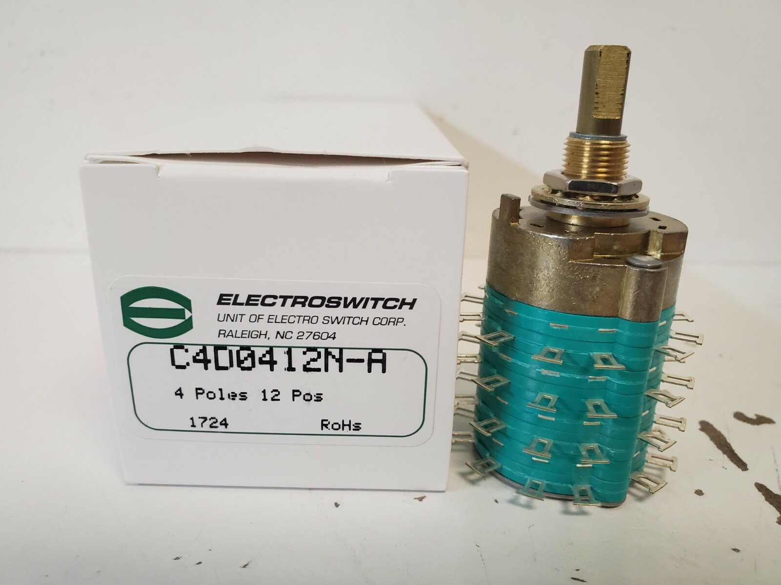 NEW IN BOX! ELECTROSWITCH 4-POLE 12 POSITION ROTARY SWITCH C4D0412N-A