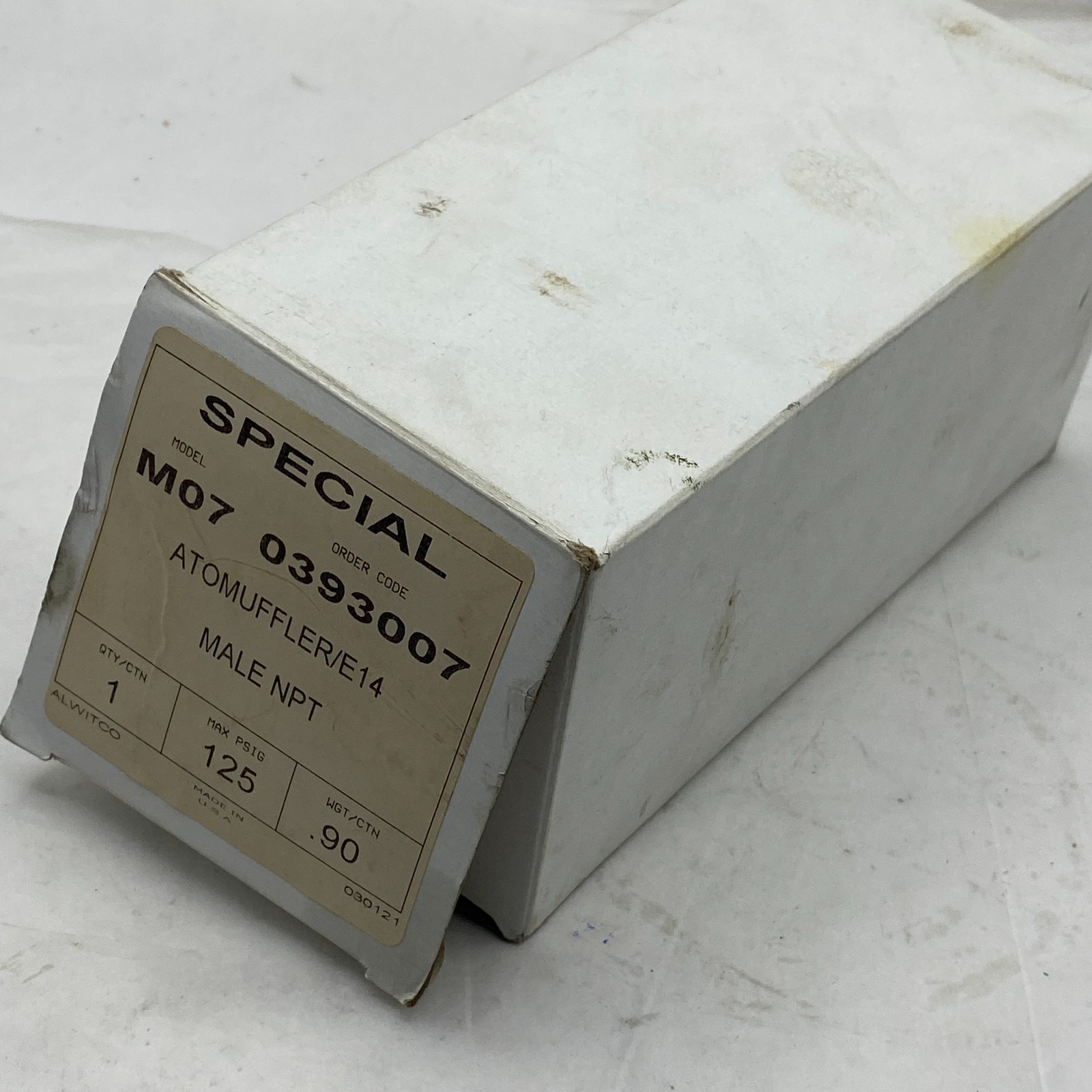ALLIED WITAN M07 0393007 44AW56 ATOMUFFLER/E14 125PSIG MADE IN USA