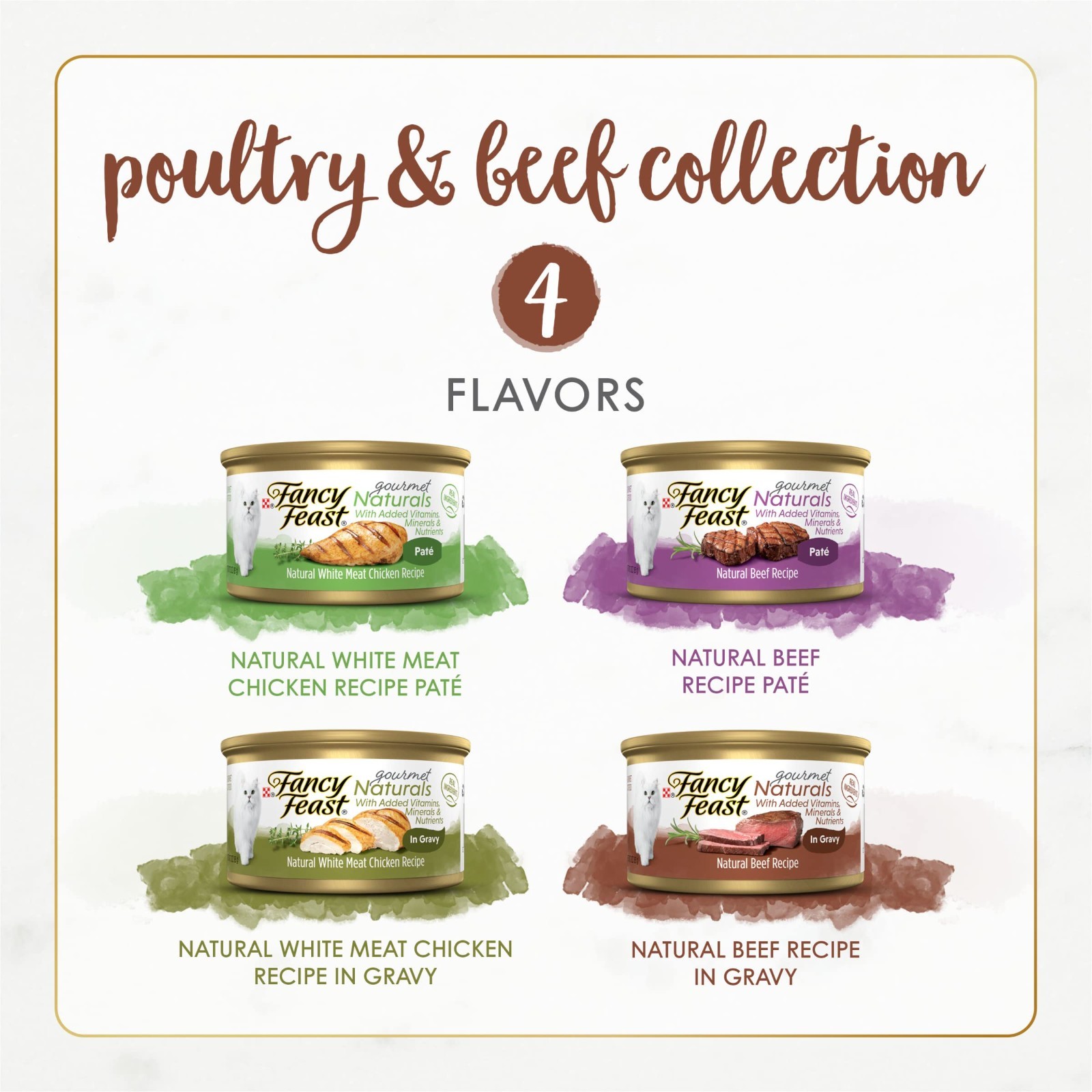 2 PACK Purina Fancy Feast Wet Cat Food Variety Pack Gourmet Naturals-(Pack of 30