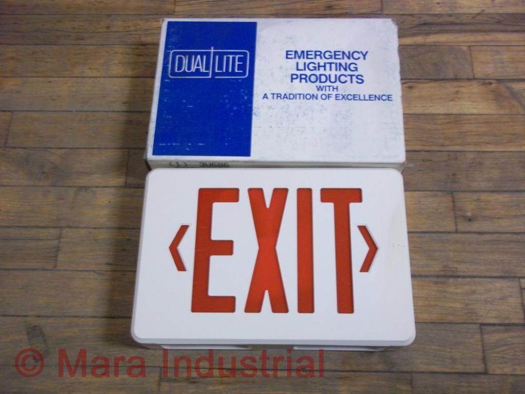 Dualite 3U686 Exit Sign KSRG-1F (Pack of 3)