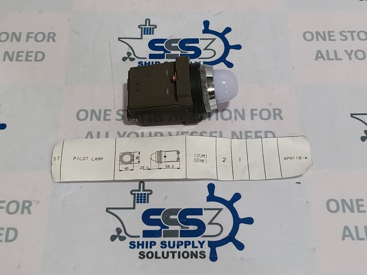 Izumi Denki Idec APN118-W Pilot Lamp Primary 100/110V 50-60 Hz Lamp 18V 2W