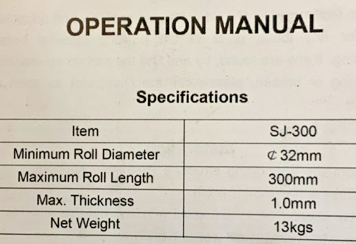 NEW Vevor SJ-300 Sheet Metal Forming Gear Slip Roll Machine 12″ 1mm Thick A10C
