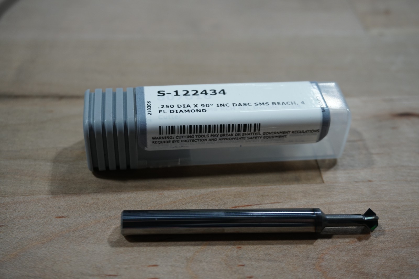 HARVEY 1/4″ X 90° ANGL X 1/8″ CUTW X 1/8″ND 3/8NL 4FL DE SHK CUT, FREE SHIP,1PC