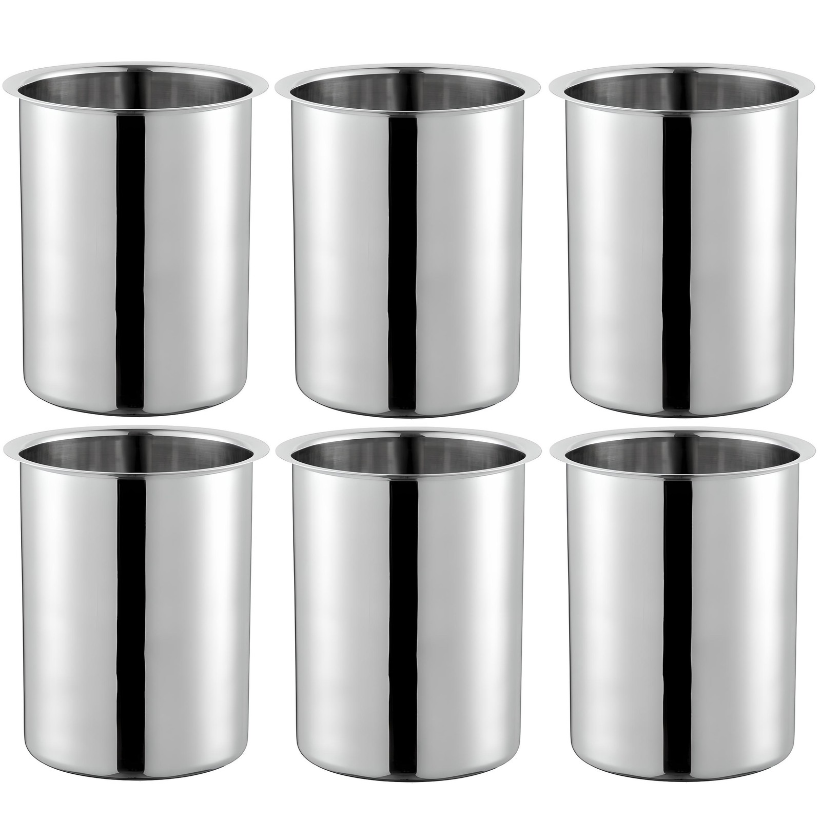 OCS Parts 6-Pack 2 Quart Stainless Steel Bain Marie Pots | 6-3/4″ x 4-3/8″
