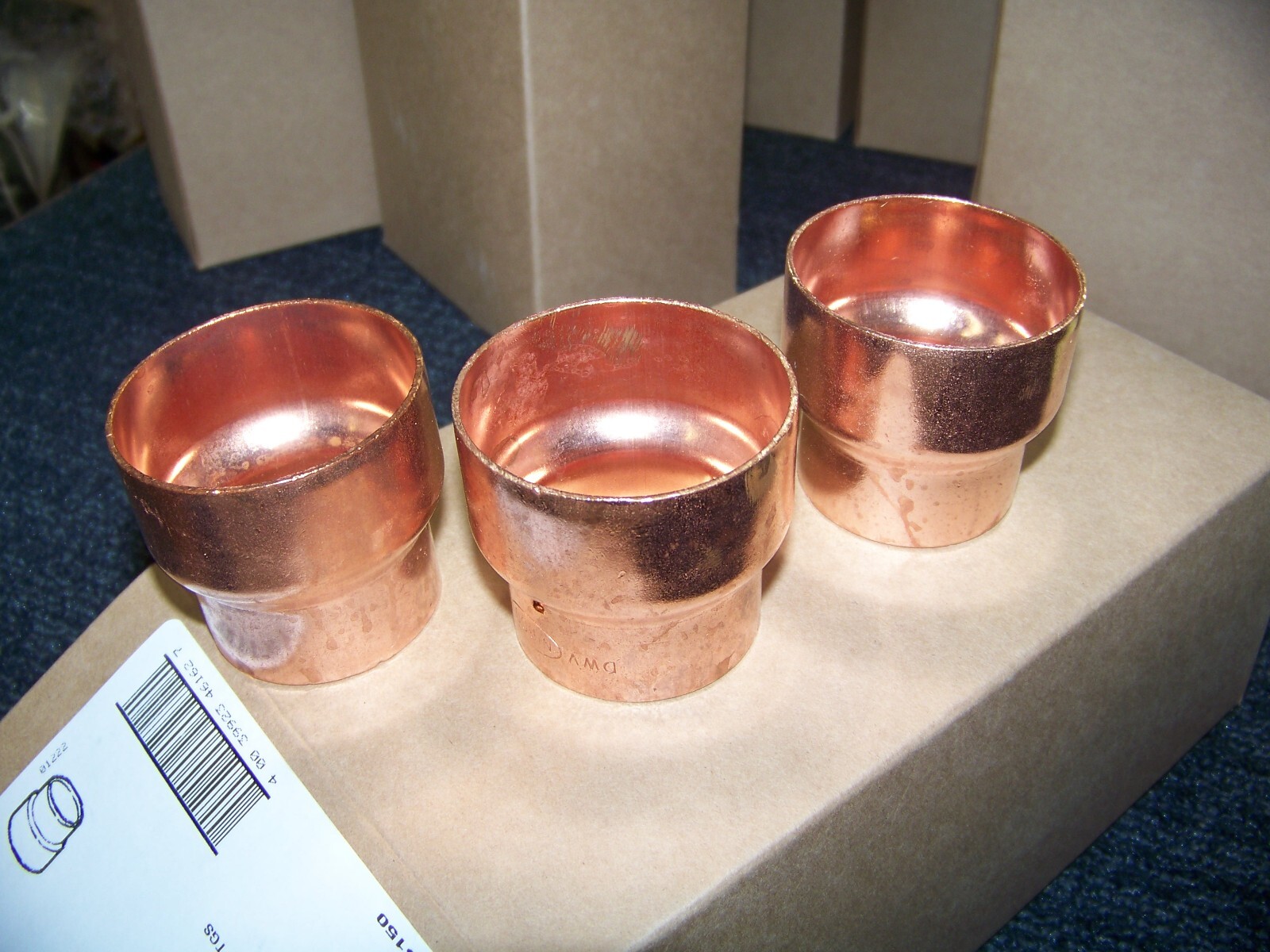 Lot of 10 Nibco 901-2 Fig. 2″ X 1 1/2″ Wrot Copper Ext. Bushing FTG x C 39R601