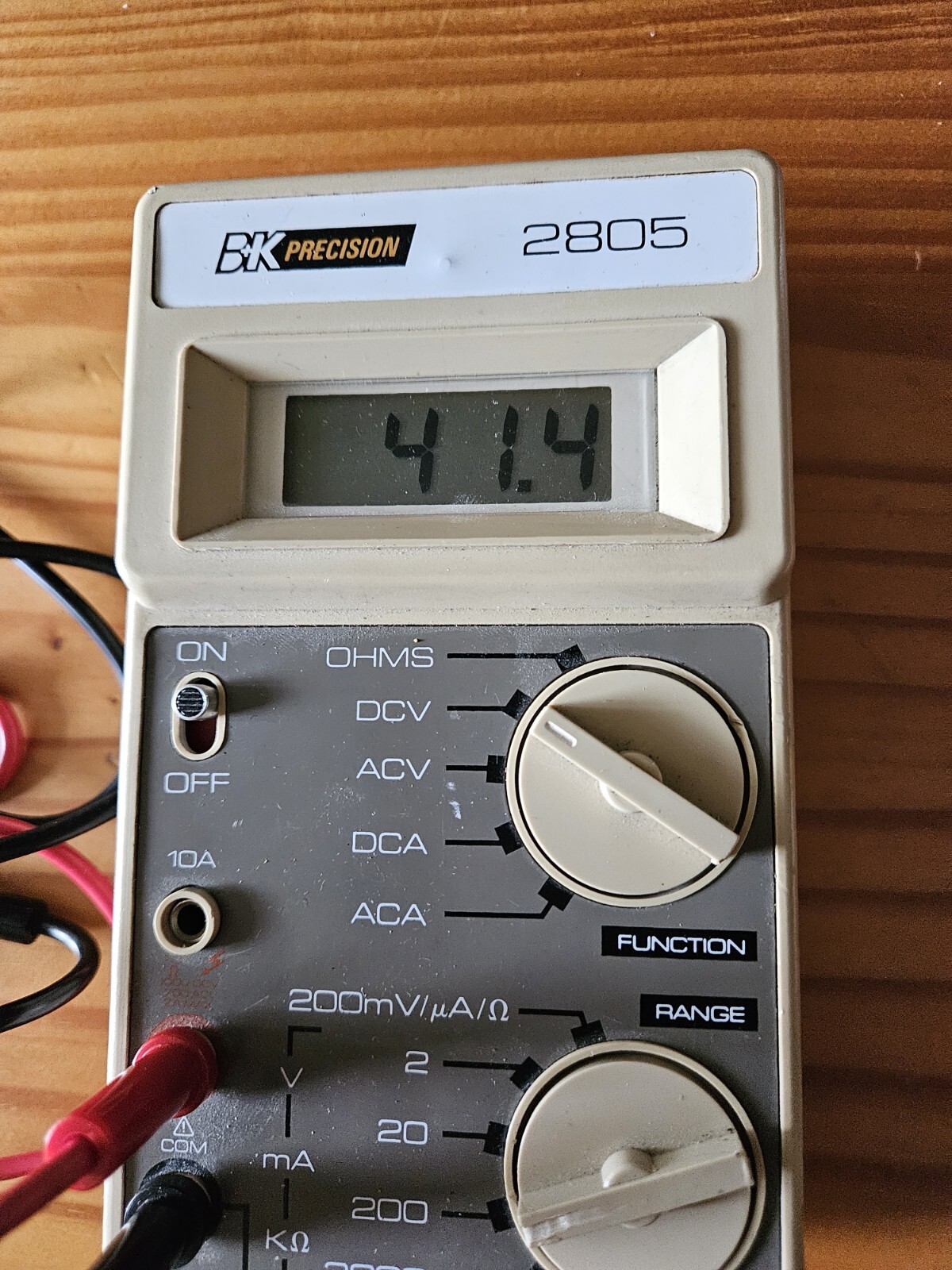 BK PRECISION 2805 DIGITAL MULTIMETER Tested Turns On VF9
