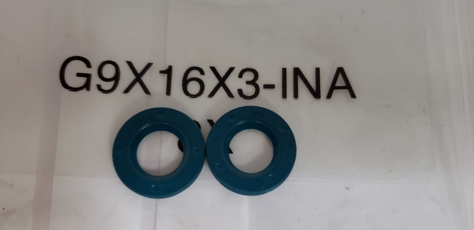 INA G9X16X3 SEALING RING, 9mm x 16mm x 3mm, NITRILE RUBBER (LOT OF 2) NNB