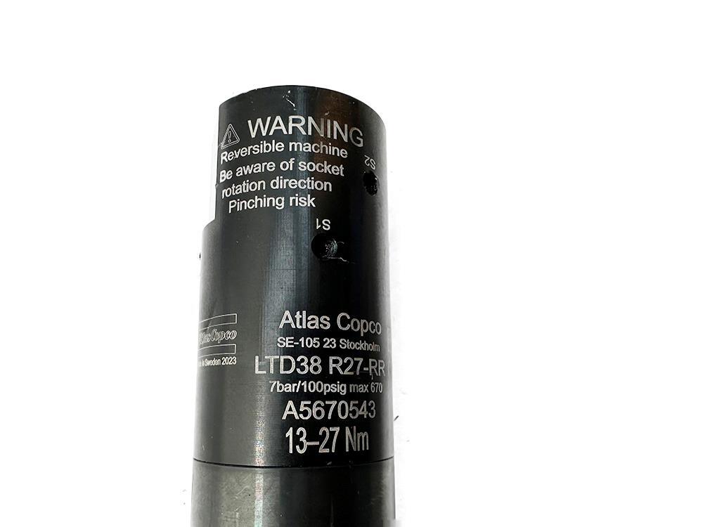 Atlas Copco LTD38 R27-RR Inline Nutrunner, 13 – 27 Nm, 670 RPM FREE FAST SHIP
