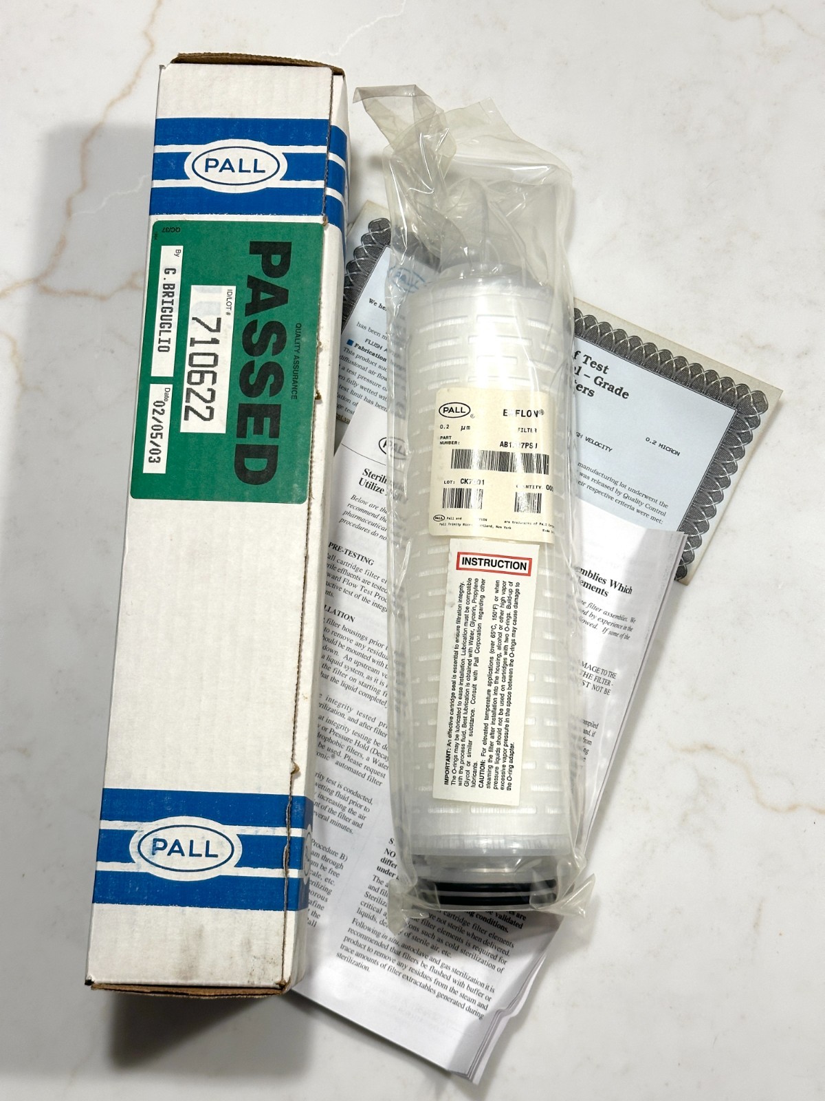 Rare Discontinued Pall Emflon AB1FR7PSJ Filter 0.2 Micron Cartridge NOS