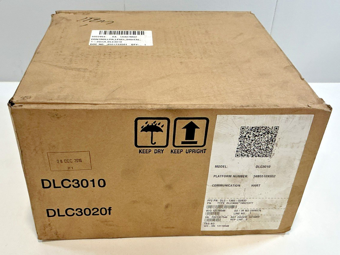Fisher DLC3010- Level Transmitter 12-30VDC,22.5mA, 4-20mADC,Type 4X IP66 -NEW