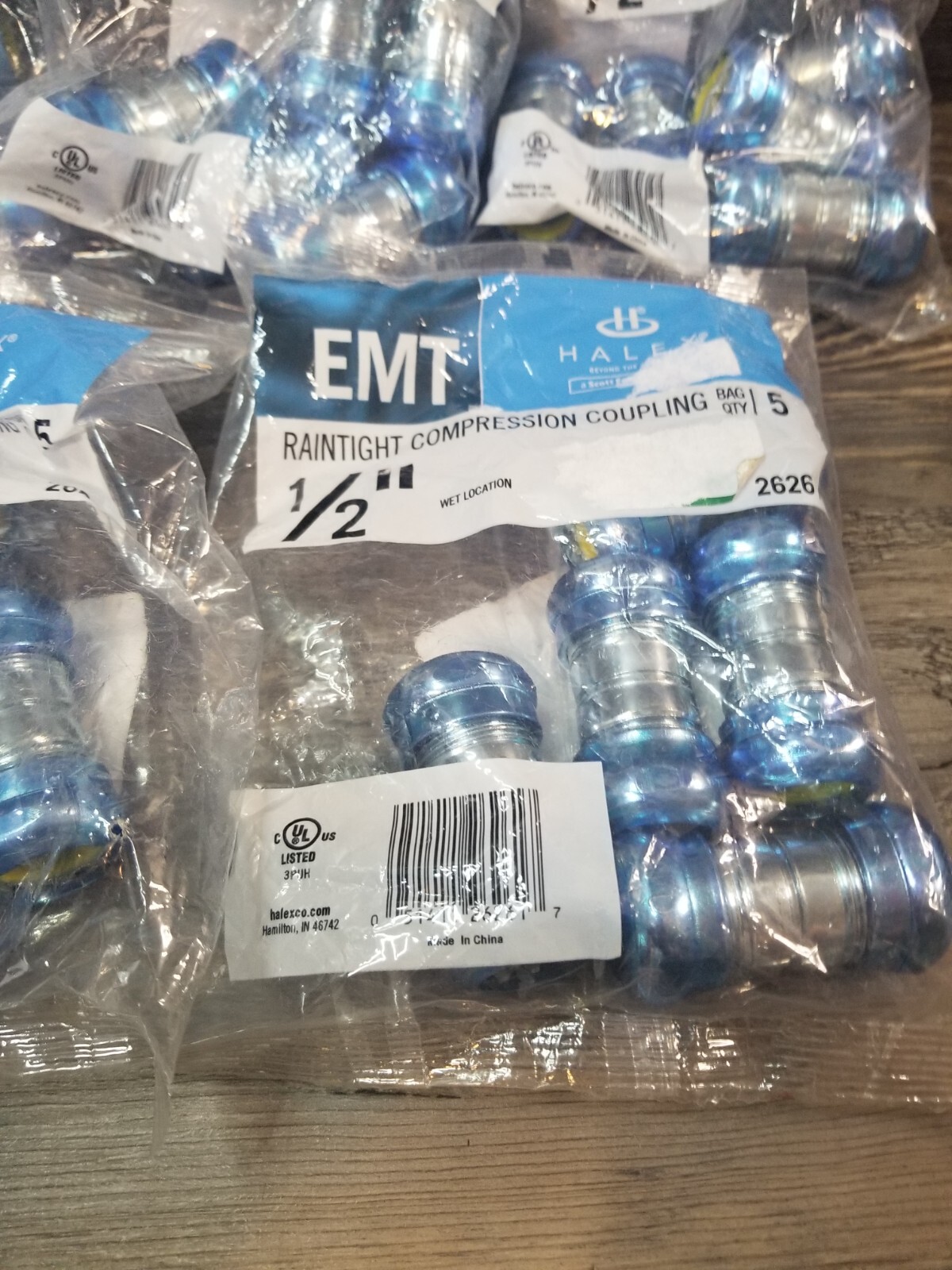 5x 5 pk HALEX 1/2″ RAINTIGHT COMPRESSION COUPLINGS 26261