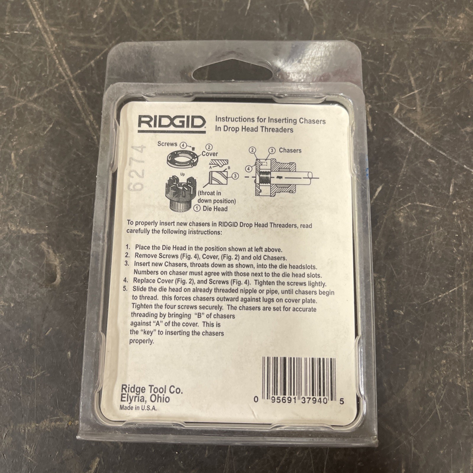 Ridgid 37940 2” 11-1/2 TPI High Speed Steel Manual Threader Pipe Die