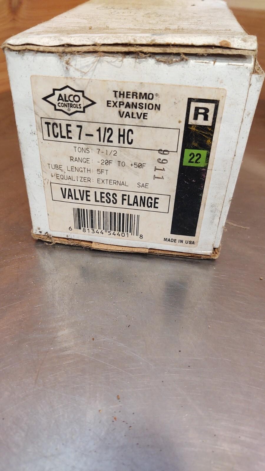 ALCO TCLE 7-1/2 HC THERMO EXPANSION VALVE