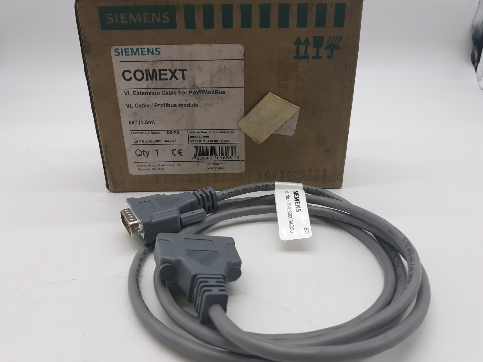 Siemens Comext 3VL9000-8AQ20 Extension Cable