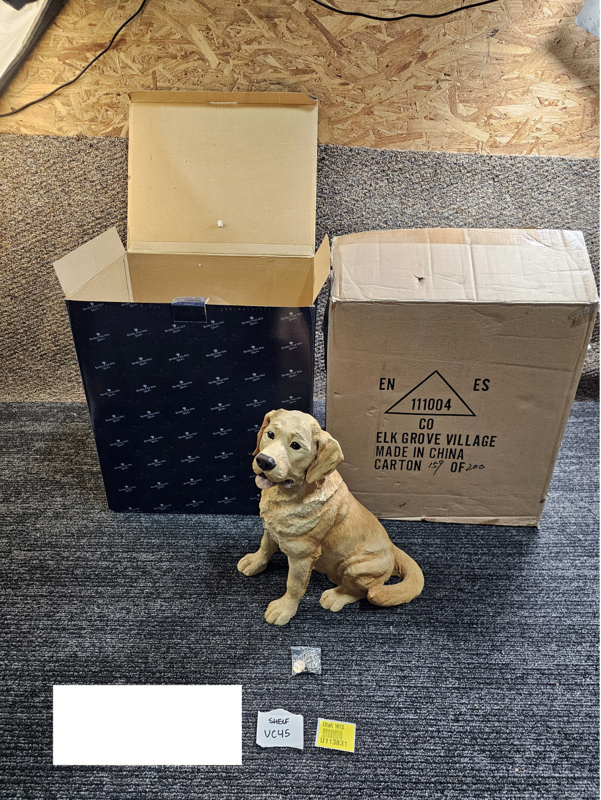Border Fine Arts – Fireside Dogs 111004 Yellow Lab Figurine Labrador Retriever