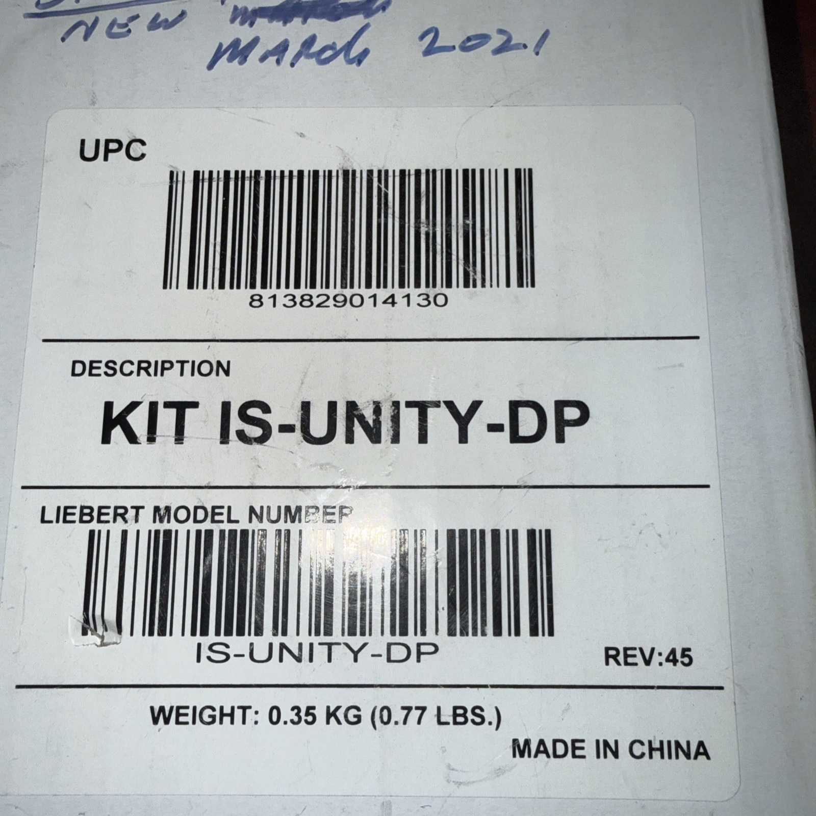 BRAND NEW. EMERSON LIEBERT – KIT IS-UNITY-DP UPS NIC Card NIB FREE SHIPPING