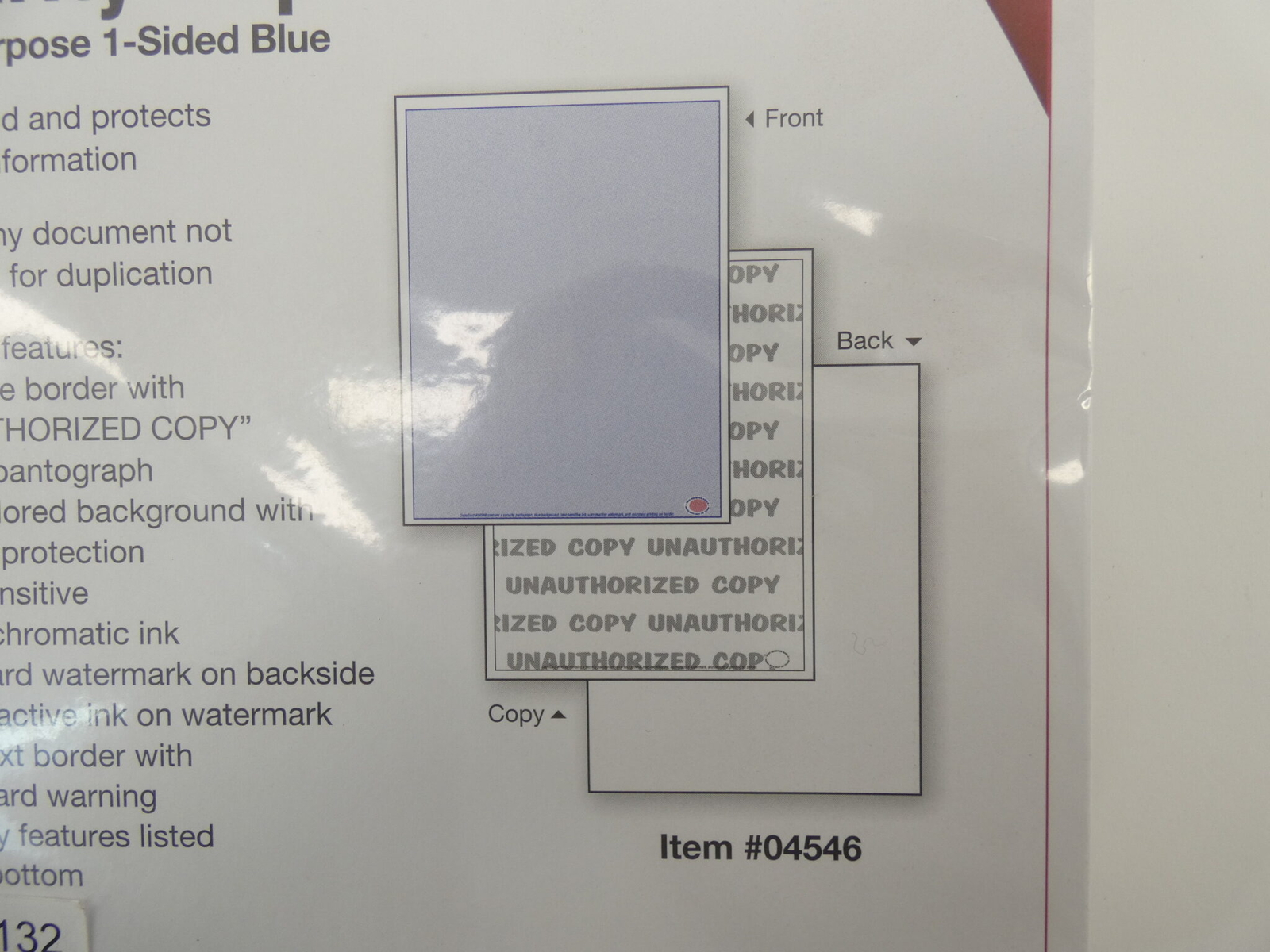 *500 Sheets* Docugard 04546 Security Paper Blue Multi-Purpose 8.5″x11″ – NEW …
