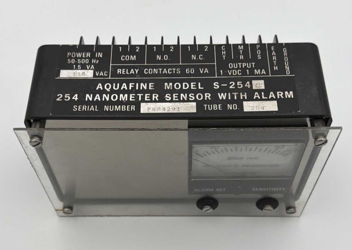 AQUAFINE S-254C NANOMETER SENSOR WITH ALARM