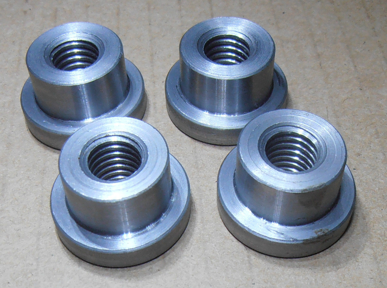 10 Pieces M 10 x 1.5 WELD BUNGS THREADED 1018 Steel Low Profile.USA MADE