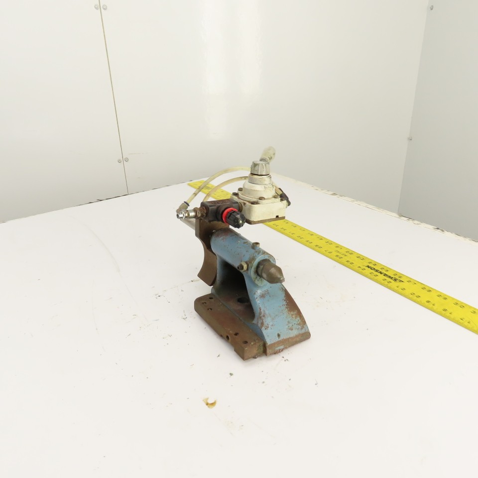 Cylinder Actuated Lathe Tailstock Dead Center 4″ Centerline W/Valve (Bison Style