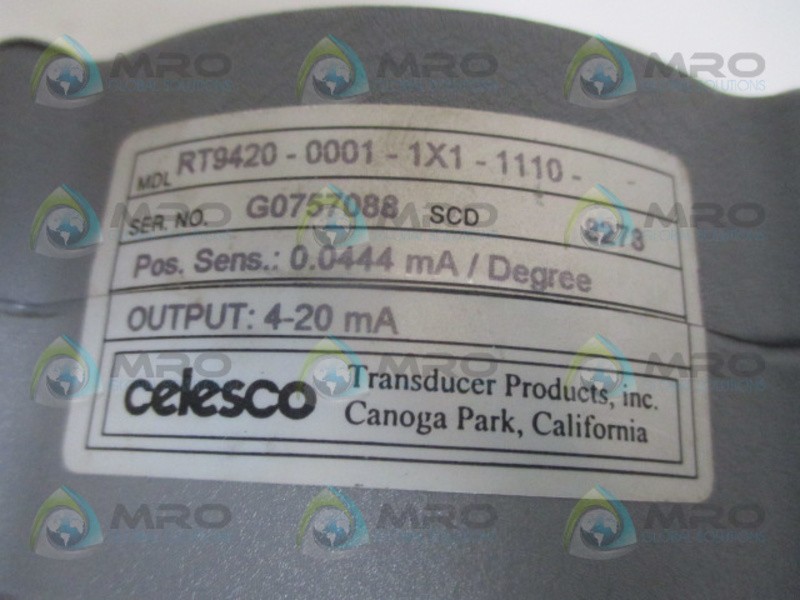 CELESCO RT9420-0001-1X1-1110 TRANSDUCER UNMP