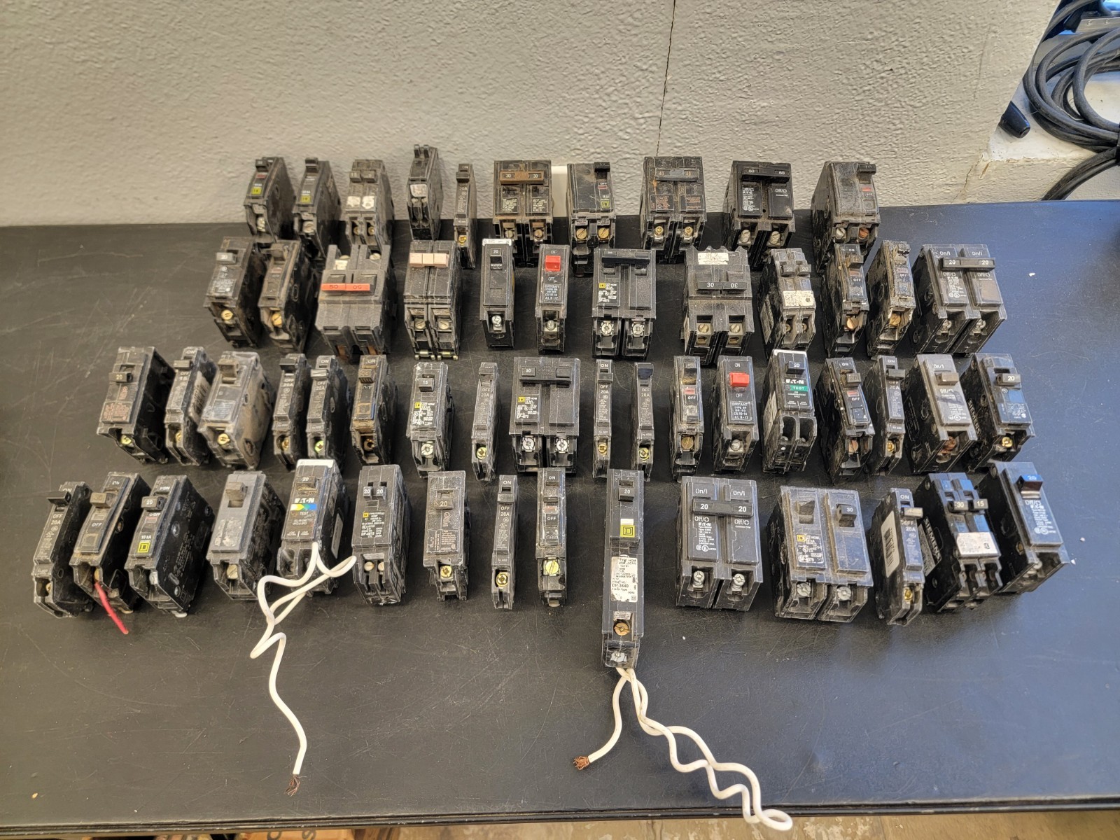 Lot of 55 Circuit Breakers Various Amps See Photos PRE-OWNED.