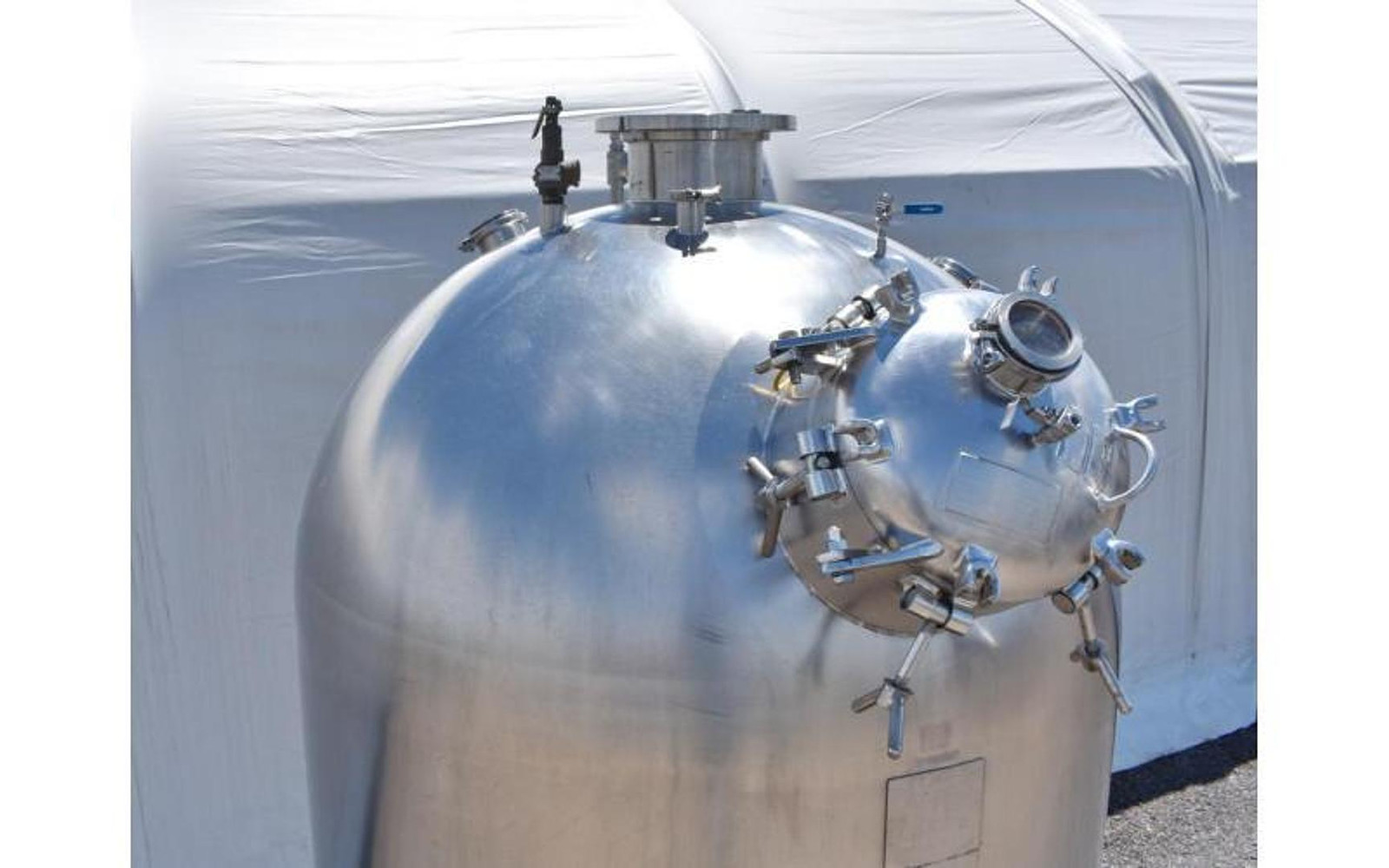 Used Hamilton 500 Gallon Jacketed Tank (Kettle), Full Vacuum / Evaporator