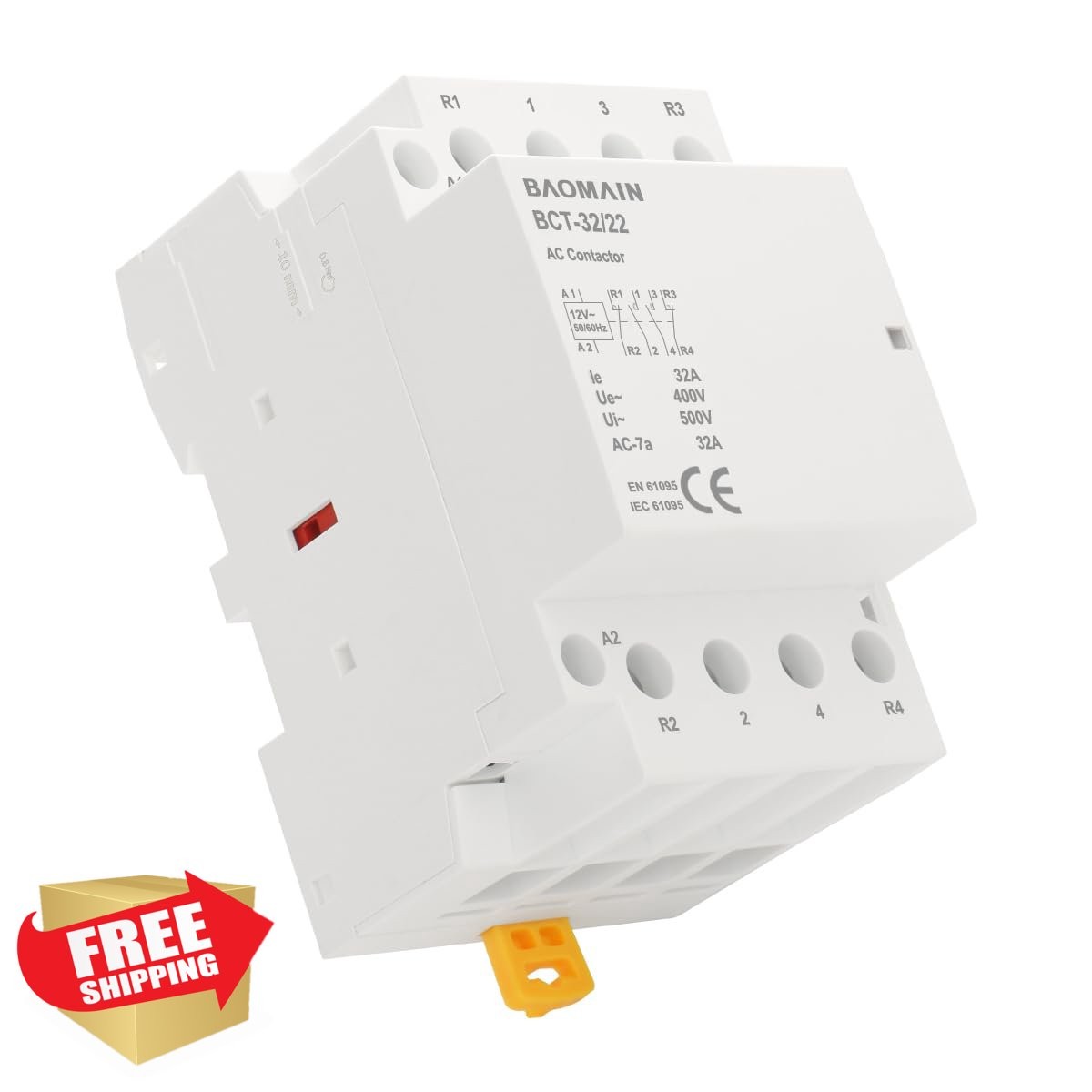 Baomain 32A 12 VAC Contactor 2NO2NC