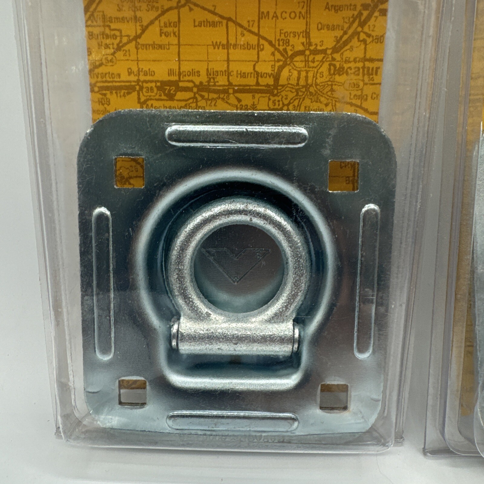 (Qty 2) NAPA Recessed Rope D Ring / Tie Down Ring Zinc Plated Steel 770-7605