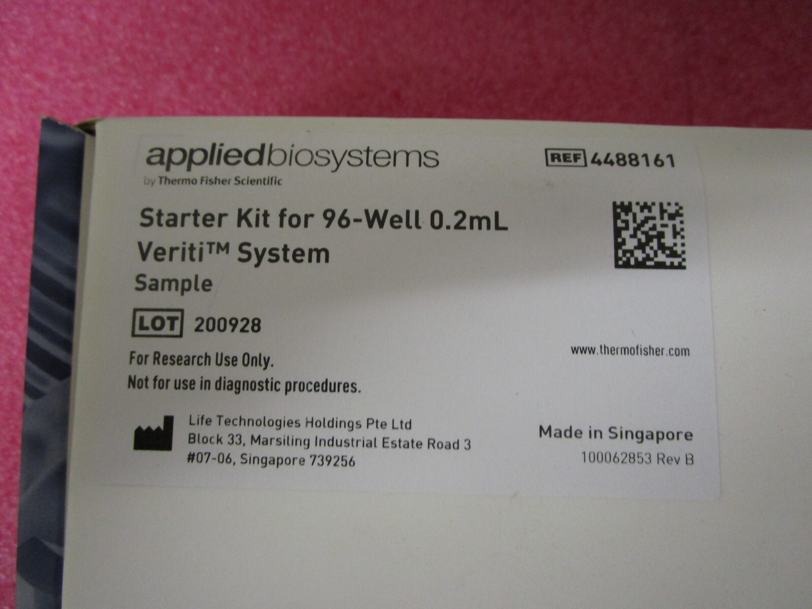 Starter Kit REF 4488161 for Applied Biosystems 96 Well 0.2 mL Veriti System