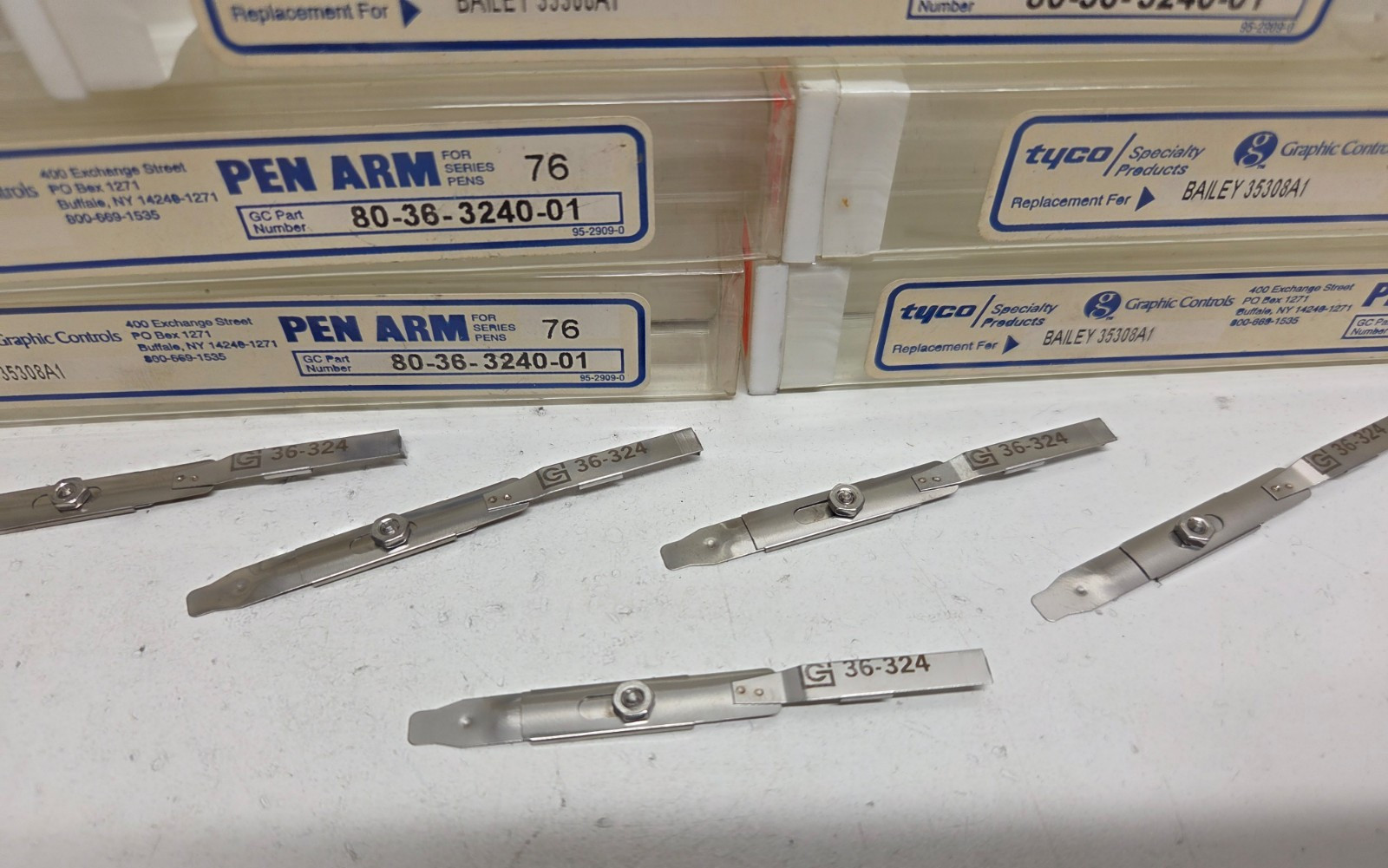 LOT OF 5 NEW IN BOX! GRAPHIC CONTROLS PEN ARMS 35308A1 80-36-3240-01