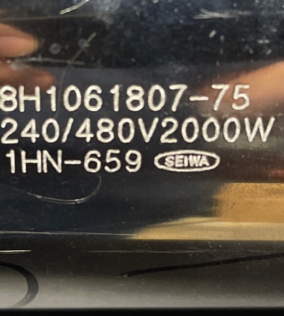 Seiwa 8H1061807-75 Band Heater 8H106180775